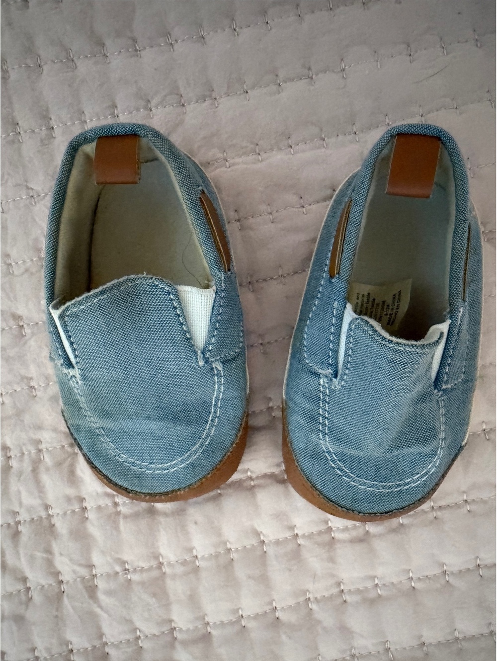 Cat & Jack Baby 9-12M Blue Chambray Boat Shoes Loafers